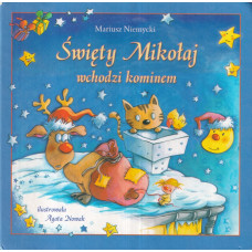 Święty Mikołaj wchodzi kominem
