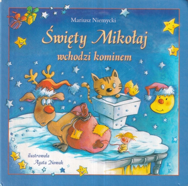 Święty Mikołaj wchodzi kominem