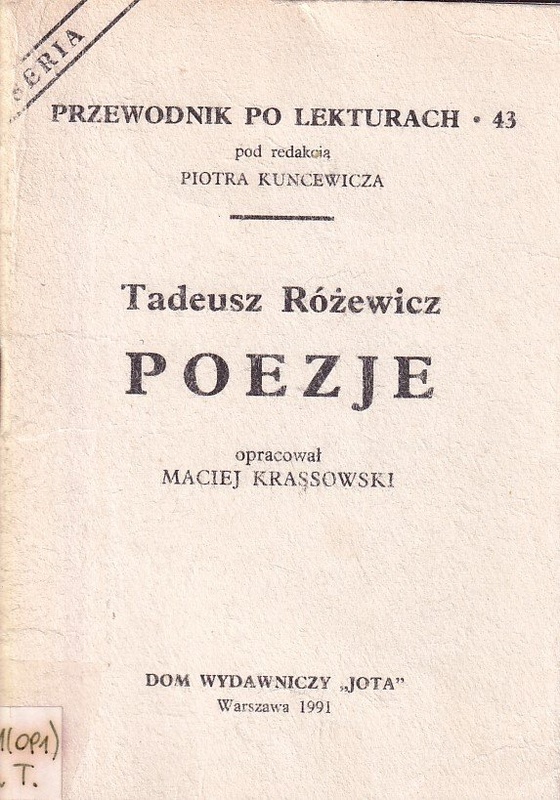 Tadeusz Różewicz "Poezje"