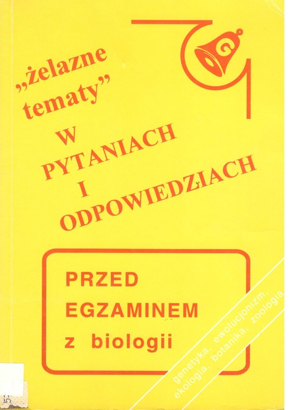 Przed egzaminem z biologii