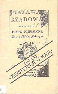Ustawa rządowa : prawo uchwalone dnia 3 maia, roku 1791