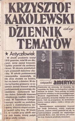 Dziennik tematów Cz.1