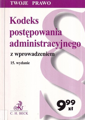 Kodeks postępowania administracyjnego : wraz z indeksem rzeczowym