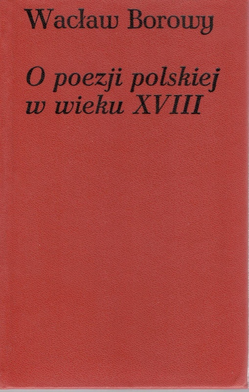 O poezji polskiej w wieku XVIII