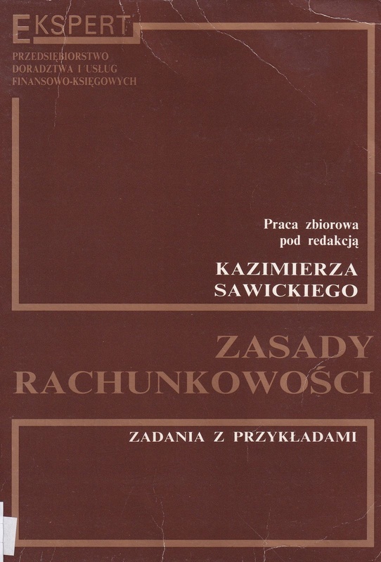 Zasady rachunkowości : zadania z przykładami