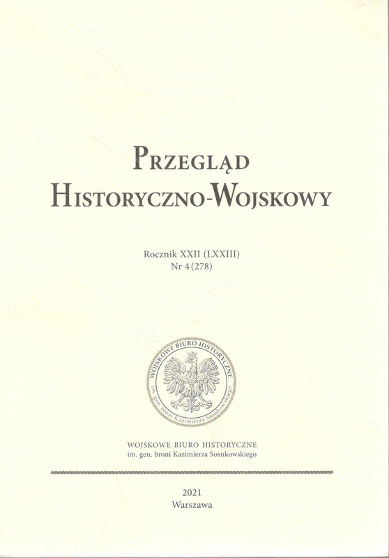 Przegląd Historyczno-Wojskowy Rocznik XXII (LXXIII), nr 4 (278)