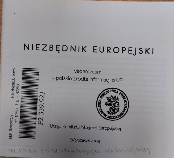Niezbędnik europejski : vademecum - polskie źródła informacji o UE