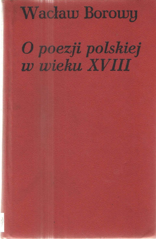 O poezji polskiej w wieku XVIII