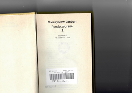 Poezje zebrane.