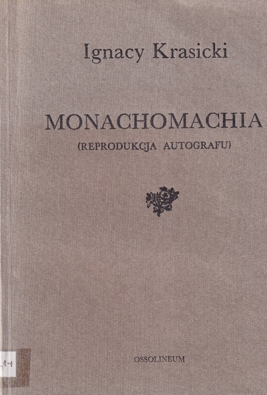Monachomachia : (reprodukcja autografu)