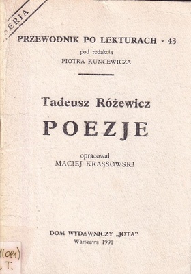 Tadeusz Różewicz "Poezje"